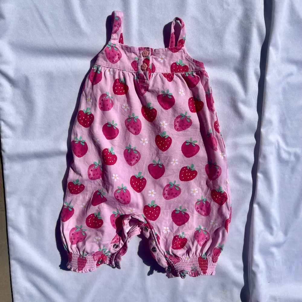 0-3 Month - Jojo Strawberry Romper